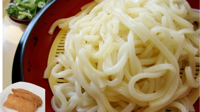 細うどん　いなりセット